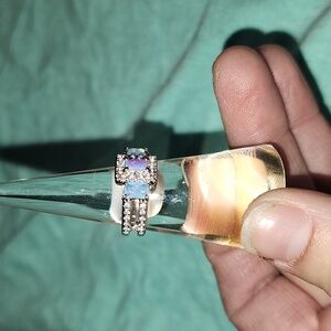 The Doors To The Soul Lab Grown Grey Mist Opal Rhodium Plating Size 5